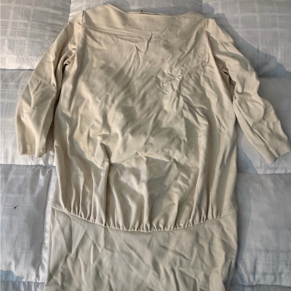 Roberto Cavalli Cream Dress with Gold Buttons - Picture 4 of 7